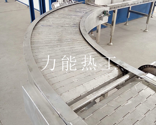 新疆不锈钢链板转弯输送机